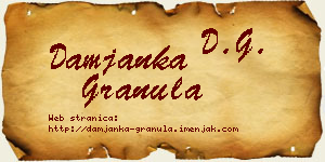 Damjanka Granula vizit kartica
